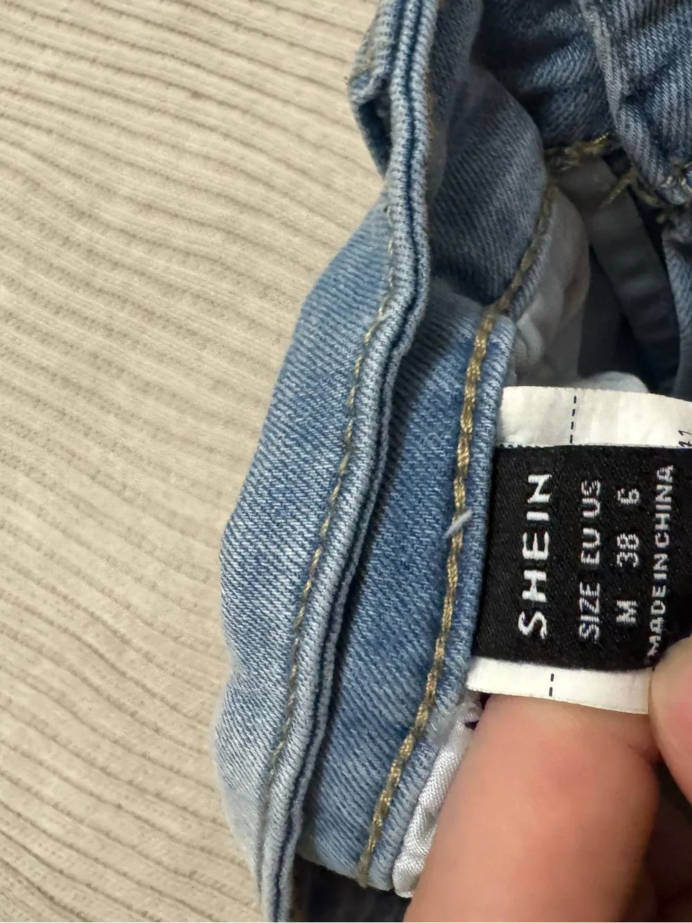 High-Rise Distressed Denim Shorts